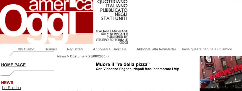 Articolo dedicato a Vincenzo Brandi in "America Oggi".